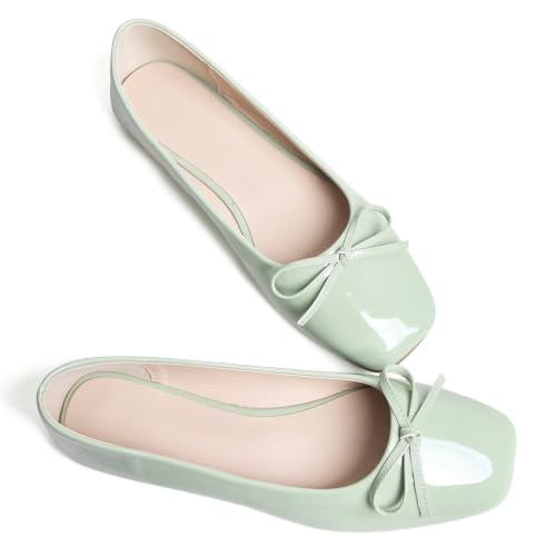 Image of Dear Time Women's Casual Foldable Ballet Flats Square Toe Ballerina Flats Shoes Comfortable