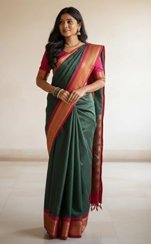 Image of SUPERLAXMI Self Design Kanjivaram Jacquard, Art Silk Saree