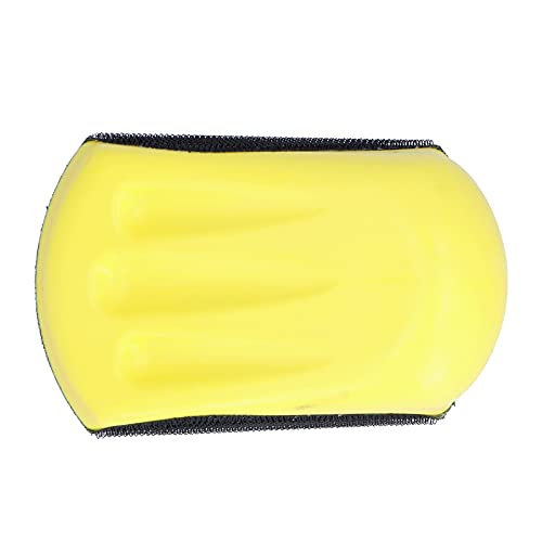 Soft and Elastic PU Foam Sanding Pad Handheld, Manual Fine Polishing and Sanding with Suede Sandpaper Bonding, 125mm Hand Sander Block Easy Grip for Polishing
