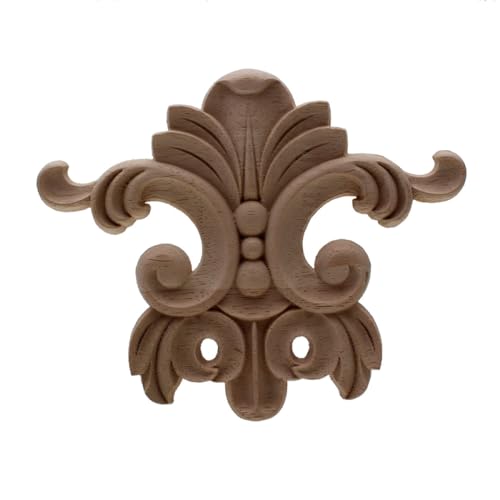 Cadre d'applique d'angle en bois sculpté LVTFCO 16x13cm pour la décoration des meubles