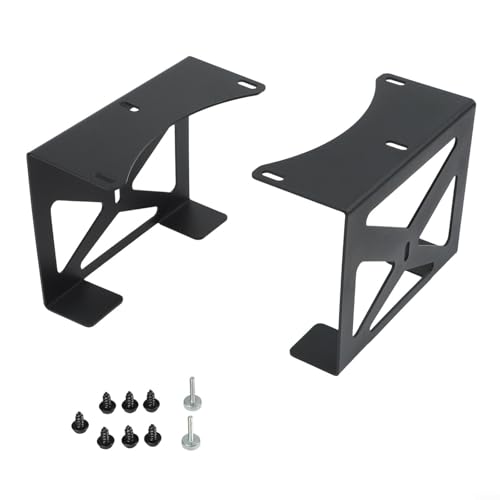 Soporte de almacenamiento de metal debajo del escritorio para consola PS5, estante para juegos que ahorra espacio con flujo de aire optimizado, construcción de acero al carbono con iones de sílice