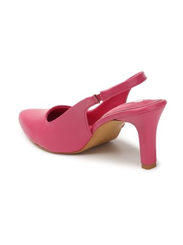 Image of ELLE Women Stylish and elegant Slingback Kitten Heel Mule Sandal
