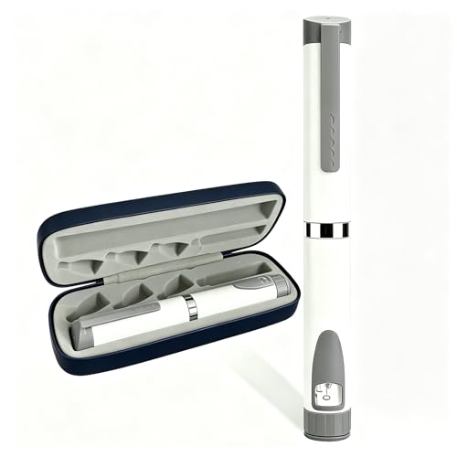 60 Unit Reusable Peptide Pen, Compatible with 3ML Cartridge, Clear Scale Smooth Plunger, Portable Travel Case for Home Travel Daily Use