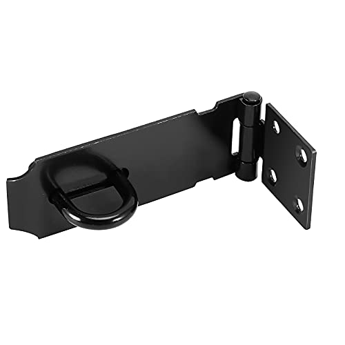 JOIKIT 8 Pack 4 Inch Black Stainless Steel Door Locks Hasp Latch, Padlock Hasp for Door Gate - Image 6