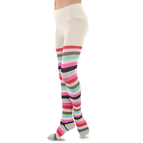 Teehee Little Girls And Toddlers Fashion Tights 3 Pair Pack (3-5 Years, Thick Stripe) #TOP4