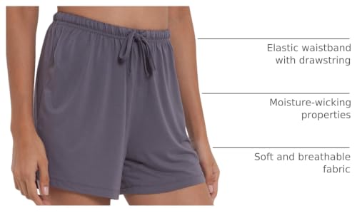Image of GYS Women's Bamboo Viscose Cooling High Waisted Pajama Shorts