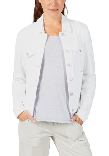 Veste en jean femme blanche coupe droite confortable pour sublimer votre silhouette