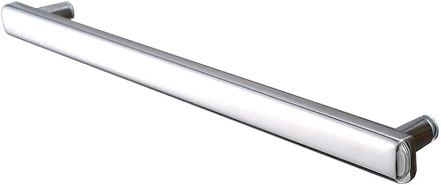 Replacement Shower Glass Door Handle Pull Set | Bathroom Door Knobs for Interior Doors | Interior Shower Screen Door Push Button | Polish Chrome Towel Bar