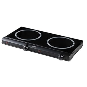 DOMO DO339KP Keramische Kochplatte – ECO – 2 Kochfelder – Ø 18 cm