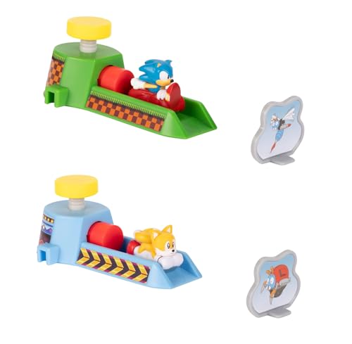 Sonic The Hedgehog Kids Toy Vehicles Go Go Racers Vehicle 2-Pack, Includes Sonic & Tails