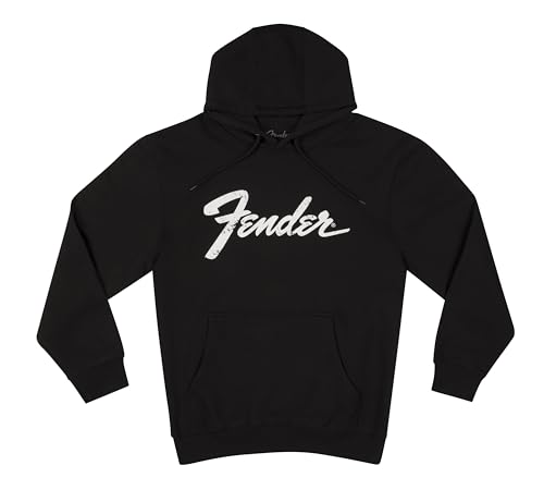 Fender Logo Date Back Hoodie Black M