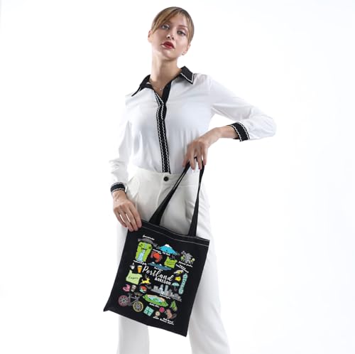 Image of MNIGIU Portland Tote Bag - Travel Gift, Oregon State Gifts, Portland Souvenir