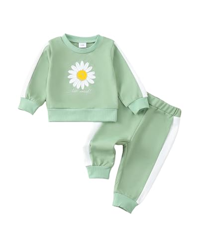 Toddler Baby Girl Clothes Infant Girls Outfits Fall/Winter Sweatsuit Cute Sweatshirts Jogger Pants Girl Clothing Sets
