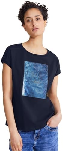 Damen T-Shirt mit Print Patch