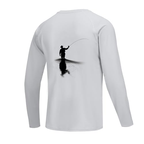 Camisa de pesca masculina manga longa FPS 50+ proteção solar UV R...