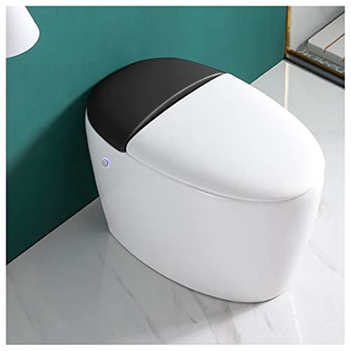 Inodoro inteligente para baños, inodoro inteligente de una pieza alargado, asiento inteligente con bidé, tapa silenciosa y descarga por inducción electromagnética con sensor de pies y manos miniatura 1