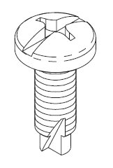40605-005 - Chatsworth Screws; #12-24; Black; 50 Pack