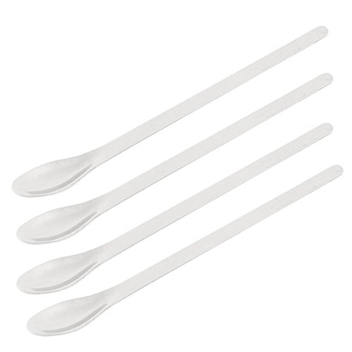 Aexit 5 Pcs Measuring Tools & Scales 16cm Length Singal End Headed Reagent Stainless Steel Cups Sampling Spoon