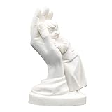 Helcee Handmade Alabaster Baby Boy Statue on a Hand 4.7 in