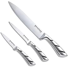 Magefesa Prisma 3-Piece Kitchen Knife Set, made of Strong 3Cr14 stainless Steel, Maximum Precision Edge, Ergonomic Handles, Dishwasher Safe-Piece