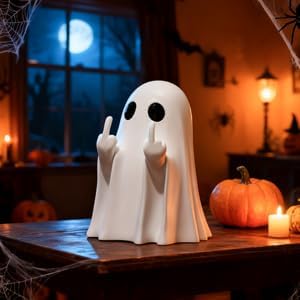 Halloween Ghost Figurine-Spooky & Cute Ghost Statue for Home, Desk, Party Decor | FunnyGhost Halloween Decor Indoor