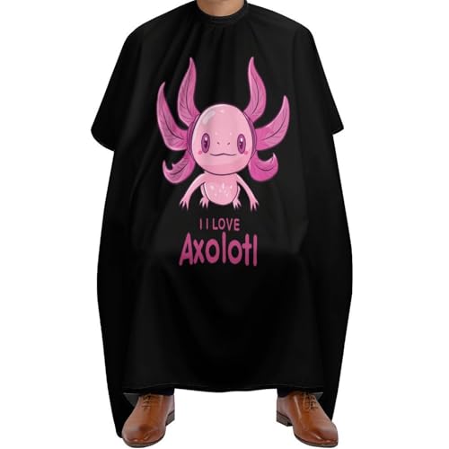 Capes de coiffure anti cheveux unisexe au motif axolotl amusant
