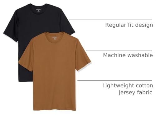 Image of Amazon Essentials Men's Slim-Fit Crewneck Short Sleeve Cotton T-Shirts