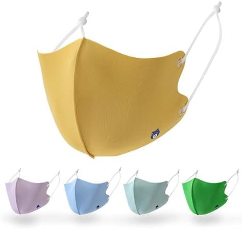 Blue Bear Protection Kids Face Mask Set of 5 - Kids Masks Washable, Kid Face Mask Reusable, School Masks for Kids, Kids Face Masks Washable, Kids Masks Boys & Girls…