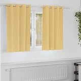 Matériau: Polyester INLIFE Rideaux occultants avec Anneaux 2 pcs Beige 140 x 140 cm-4107313