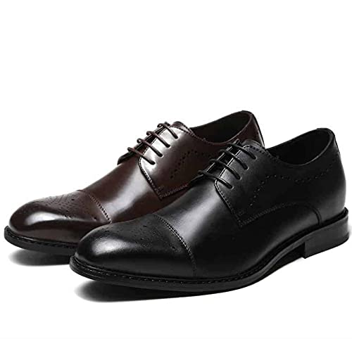 Zapatos de cuero negro MITL con alzas de 6 cm elegantes en talla 40 2/3 5