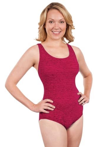 Krinkle Women's Chlorine Resistant Textured Solid Cross Back One Piece