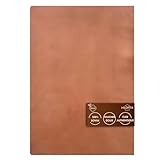 HILOPITA Retales de cuero natural para manualidades | Piel auténtica de vaca en hojas finas | Cuero real y flexible para pulseras, patchwork, marroquinería y proyectos DIY (30X40, MARRÓN)