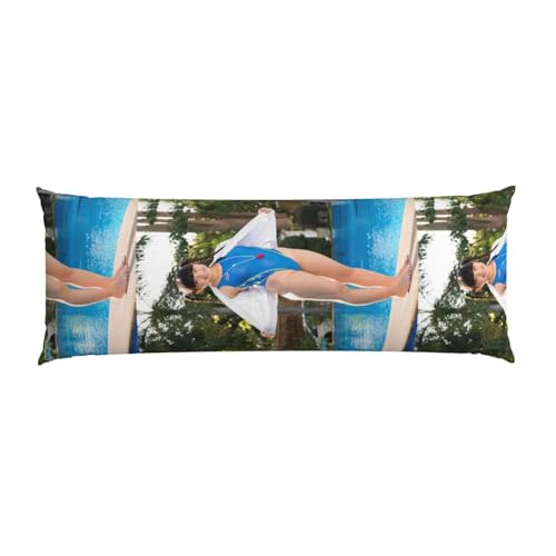 黒宮れい 41 抱き枕カバー クッションカバー ファスナー式 肌に優しい 色褪せない ソファー ギフト 贈り物 お誕生日プレゼント長い枕寝具ホリデーギフト51*152cm/20*60in