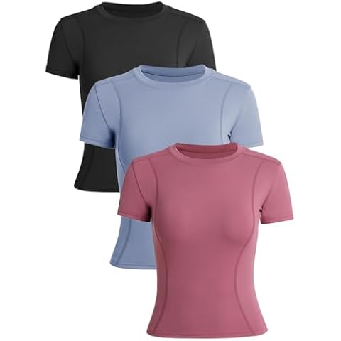 3 Pack Women's Quick Dry Gym Tops Cover