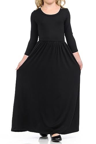 Pastel by Vivienne Honey Vanilla Girls' Fit and Flare Maxi Dress with Easy Removable Label2