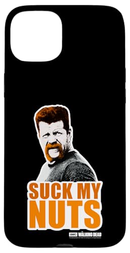 Coque iPhone 15 Plus noire imprimée série TV The Walking Dead originale