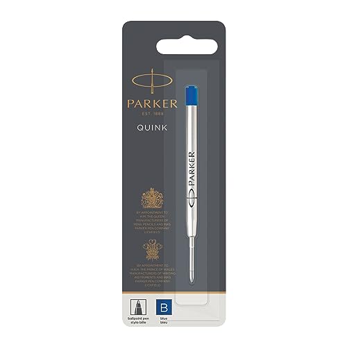 Parker Quink Ricarica Per Penna A Sfera, Punta Ampia, Blu