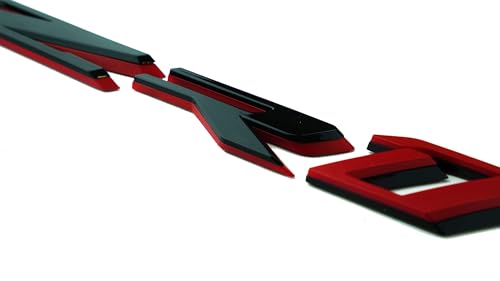 Image of 1Pc ZR1 Emblem 3D Badge Nameplaate Hood Rear Bumper Replacement for C7 Trunk Supercharged (Black Red)