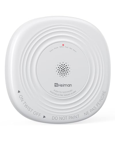 Image of Heiman Smoke Detector 10 Year Battery, photoelectric Smoke Alarm
