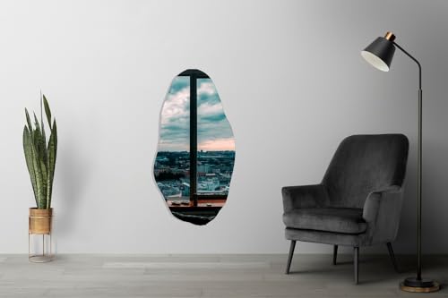 Espelho Decorativo Orgânico Grande 115x60 De Parede Quarto Sala Banheiro