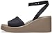 Crocs Brooklyn Ankle Strap Wedges for Women - Thermoplastic Upper - Thermoplastic Lining and Footbed Black/Mushroom 7 M