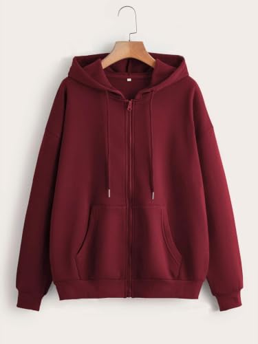 Image of Tagas Unisex Full Zip Hoodie for Men & Women | Cotton Blend Hooded Sweatshirt | Regular Fit Zip-Up Jacket | Kangaroo Pocket | Winter Casual Hoodie | S-XXL