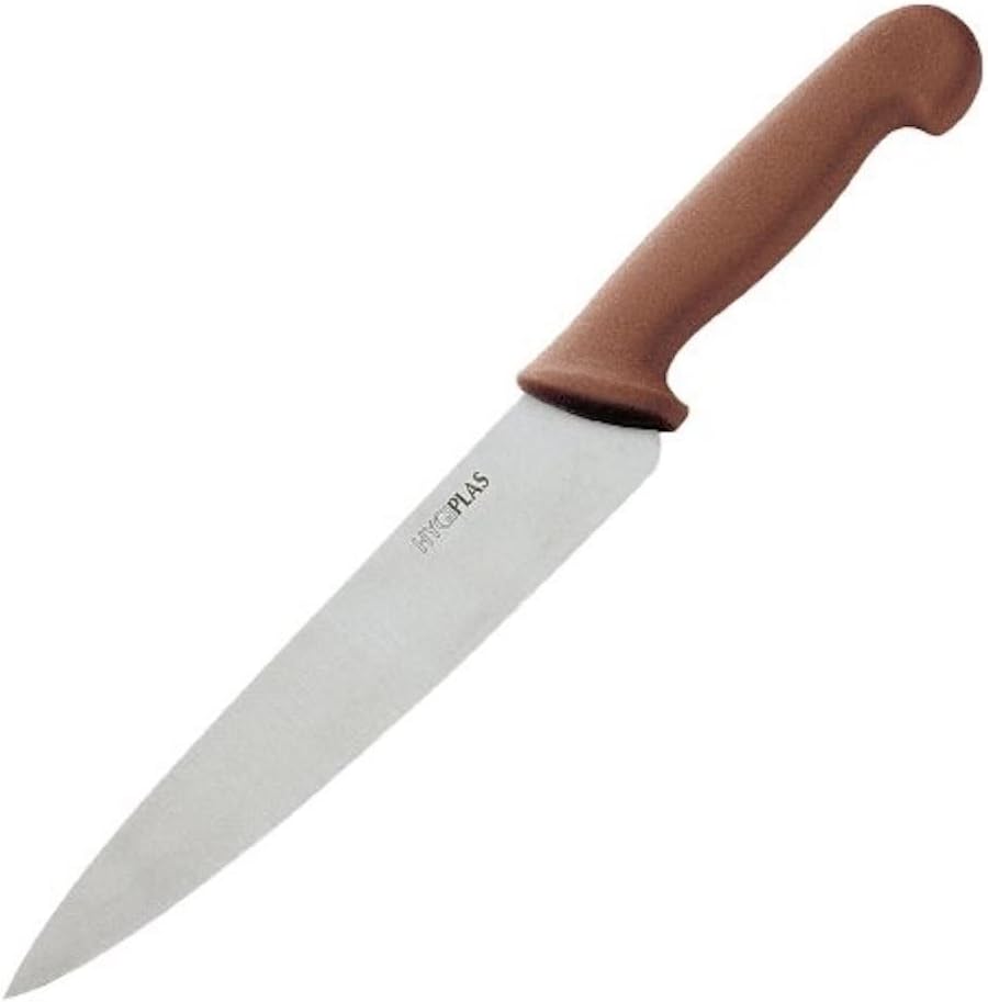 Hygiplas Chefs Knife 21.8 cm/8.5 inch, Brown, Weight: 150g, Brown for Vegetables, C842