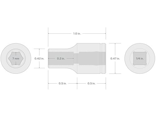 Image of TEKTON 1 /4 Inch Drive x 7 mm Shallow 6-Point Socket | SHD02107
