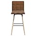 vidaXL Stołki barowe, 2 szt, brązowe, tapicerowane tkaniną