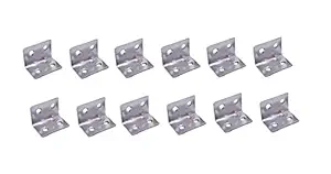 MHS L Metal Bracket 1 X 1 X 1 1/2 Inch Pack Of 12 Pcs (Silver)
