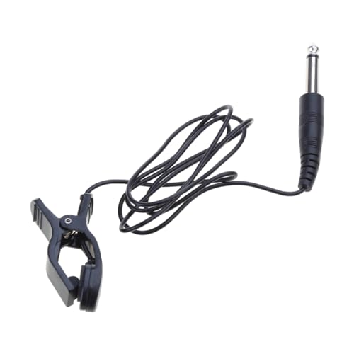 EAJORN Guitar Clip on Pickups, Portable Pickups Contact Microphones Vocal Pickups Transducer for Tuner Music Instruments, As The Picture Shows, Black