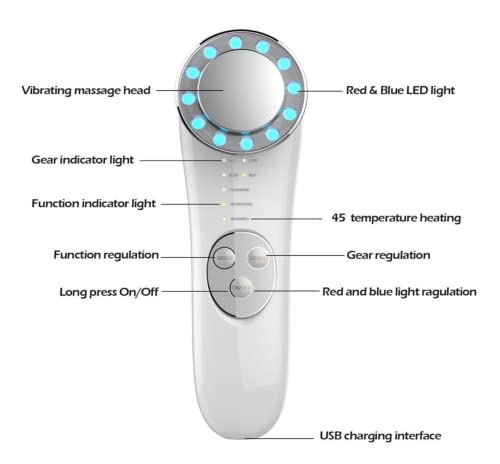 Facial Massager, Skin Care Tools 7 In 1 Face Lifting Machine, Galvanic Facial Machine Face Tightening Machine For Skin High Frequency Facial Machine #TOP4