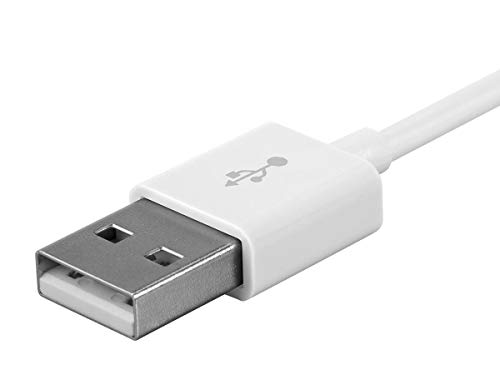 Monoprice Cabo USB-A para Micro B – 1,8 m – Branco, cabeças conectoras de policarbonato, 2,4 A, 22/3