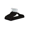 Amazon Basics Kledinghanger pak, zacht, zwart, set van 30